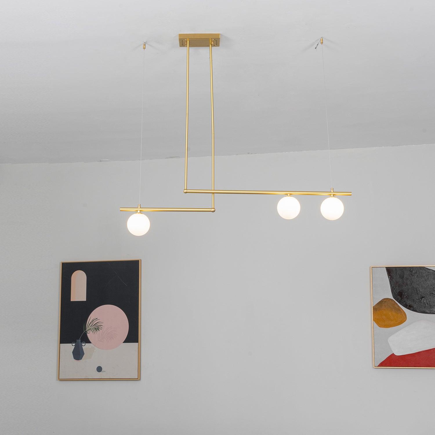 Solara Pendelleuchte Messing Linear Satellite Minimalistisch-Letslighting