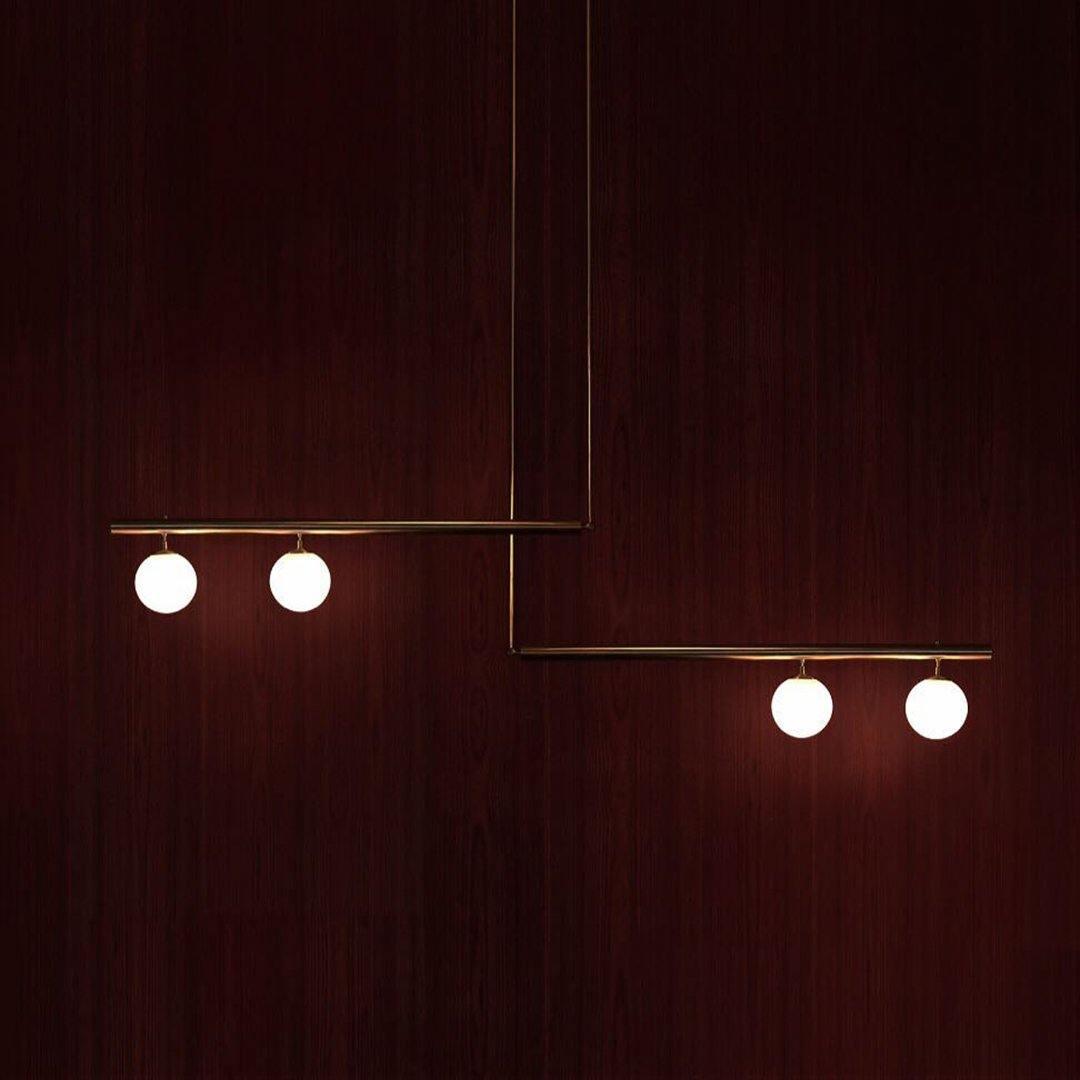 Solara Pendelleuchte Messing Linear Satellite Minimalistisch-Letslighting