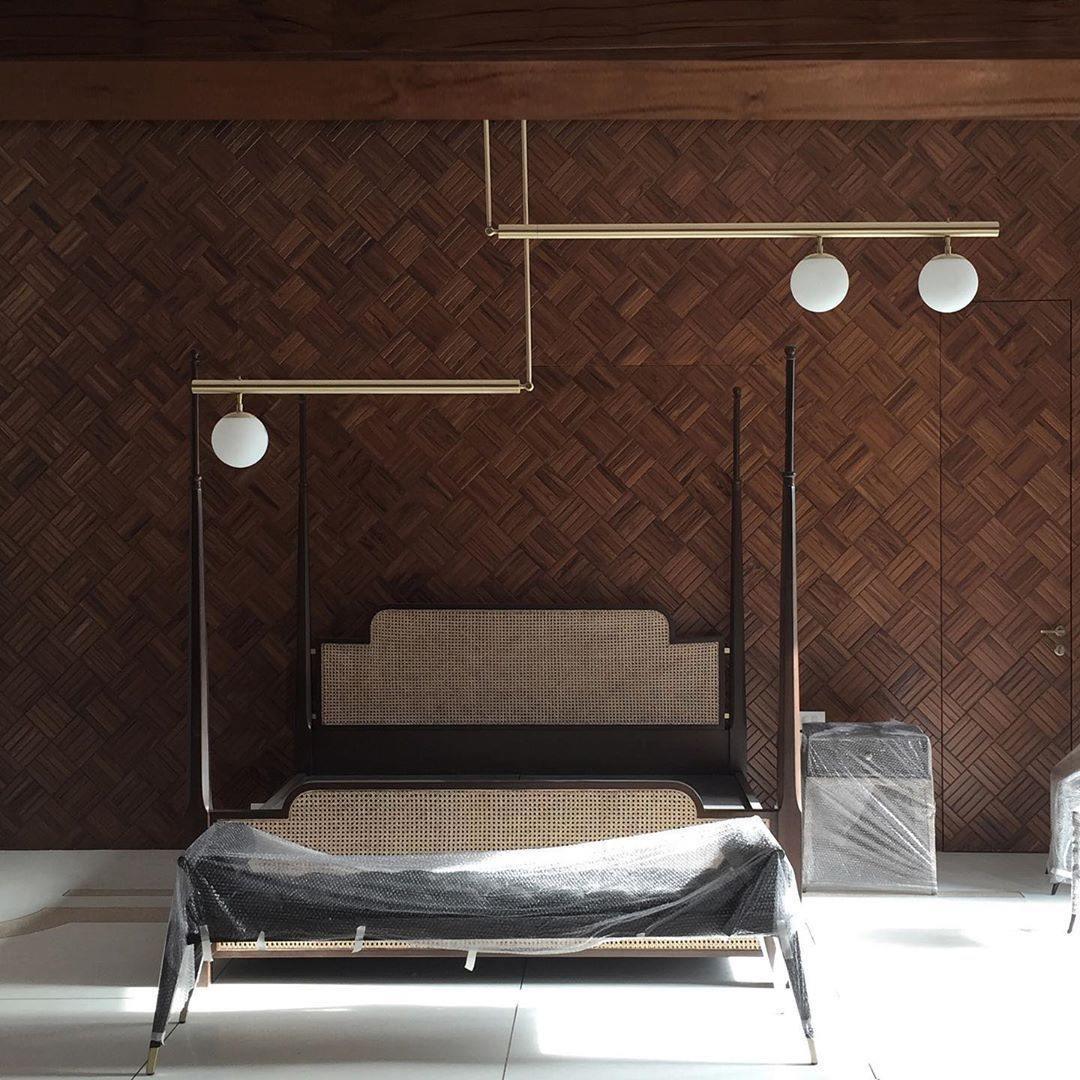 Solara Pendelleuchte Messing Linear Satellite Minimalistisch-Letslighting