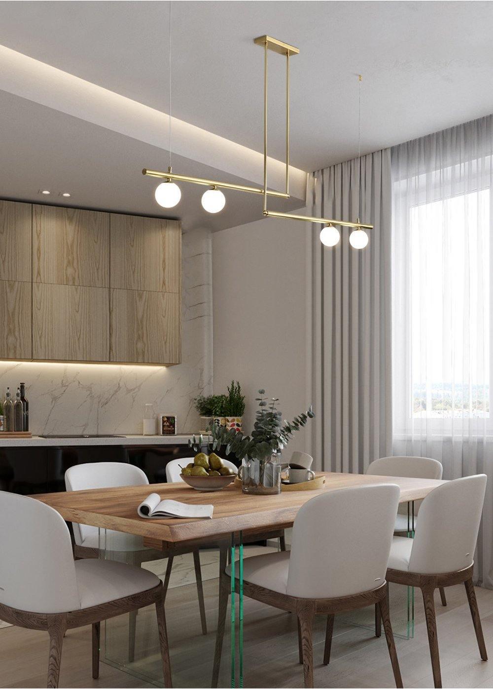 Solara Pendelleuchte Messing Linear Satellite Minimalistisch-Letslighting