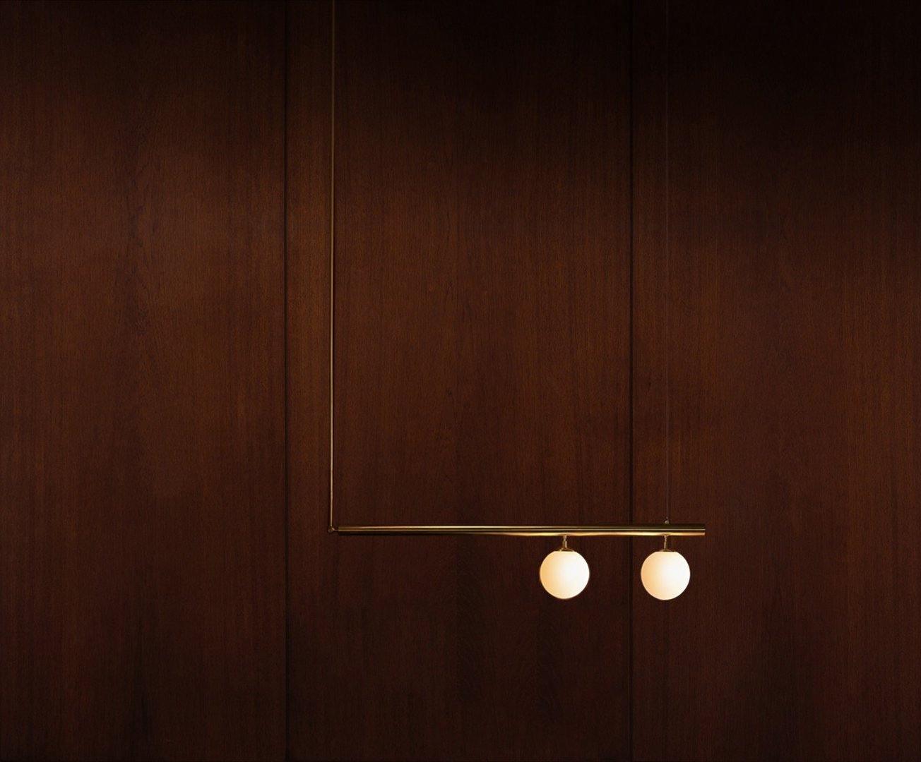 Solara Pendelleuchte Messing Linear Satellite Minimalistisch-Letslighting