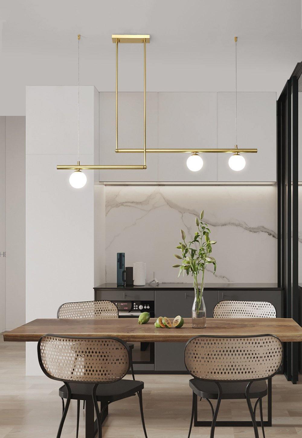 Solara Pendelleuchte Messing Linear Satellite Minimalistisch-Letslighting