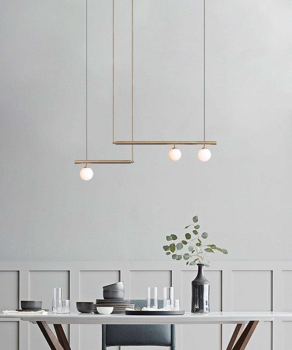 Solara Pendelleuchte Messing Linear Satellite Minimalistisch-Letslighting