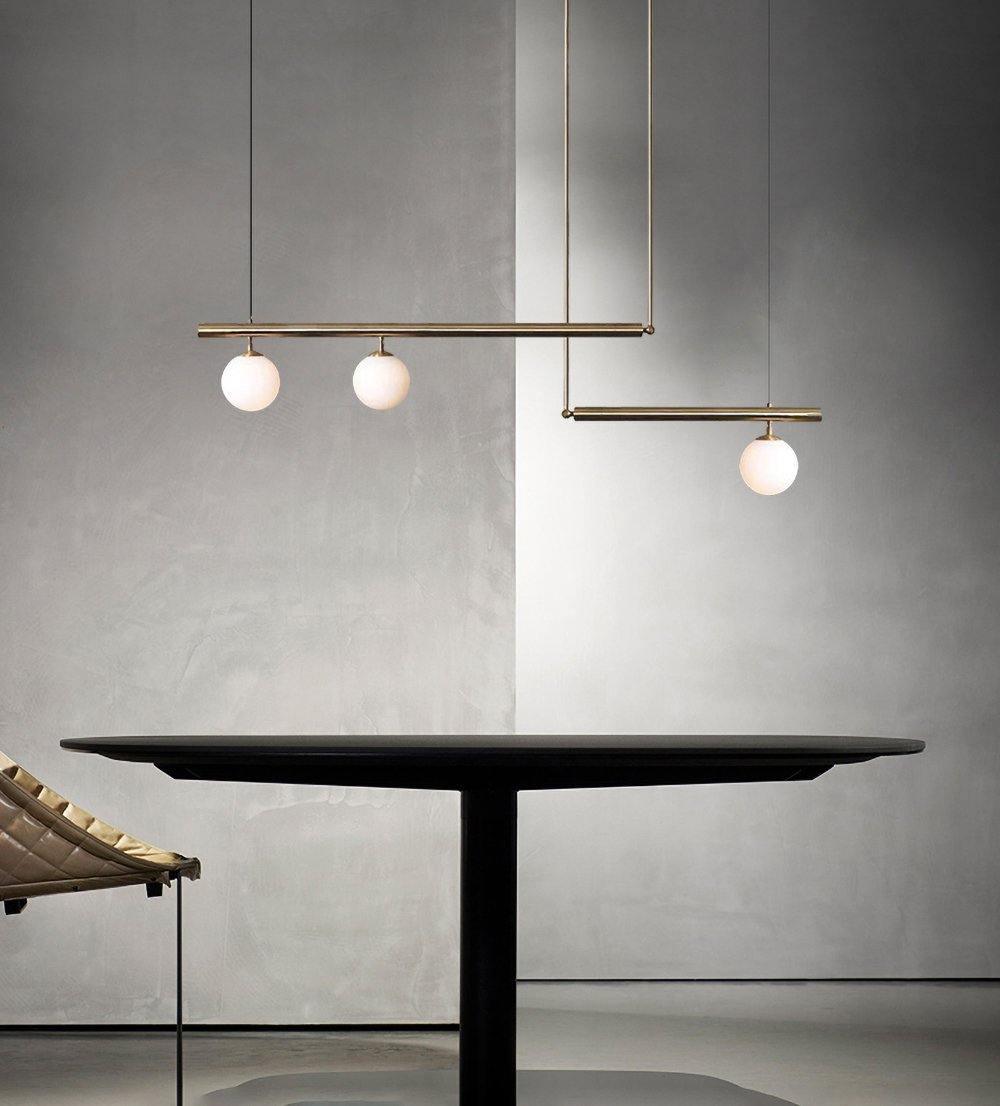 Solara Pendelleuchte Messing Linear Satellite Minimalistisch-Letslighting