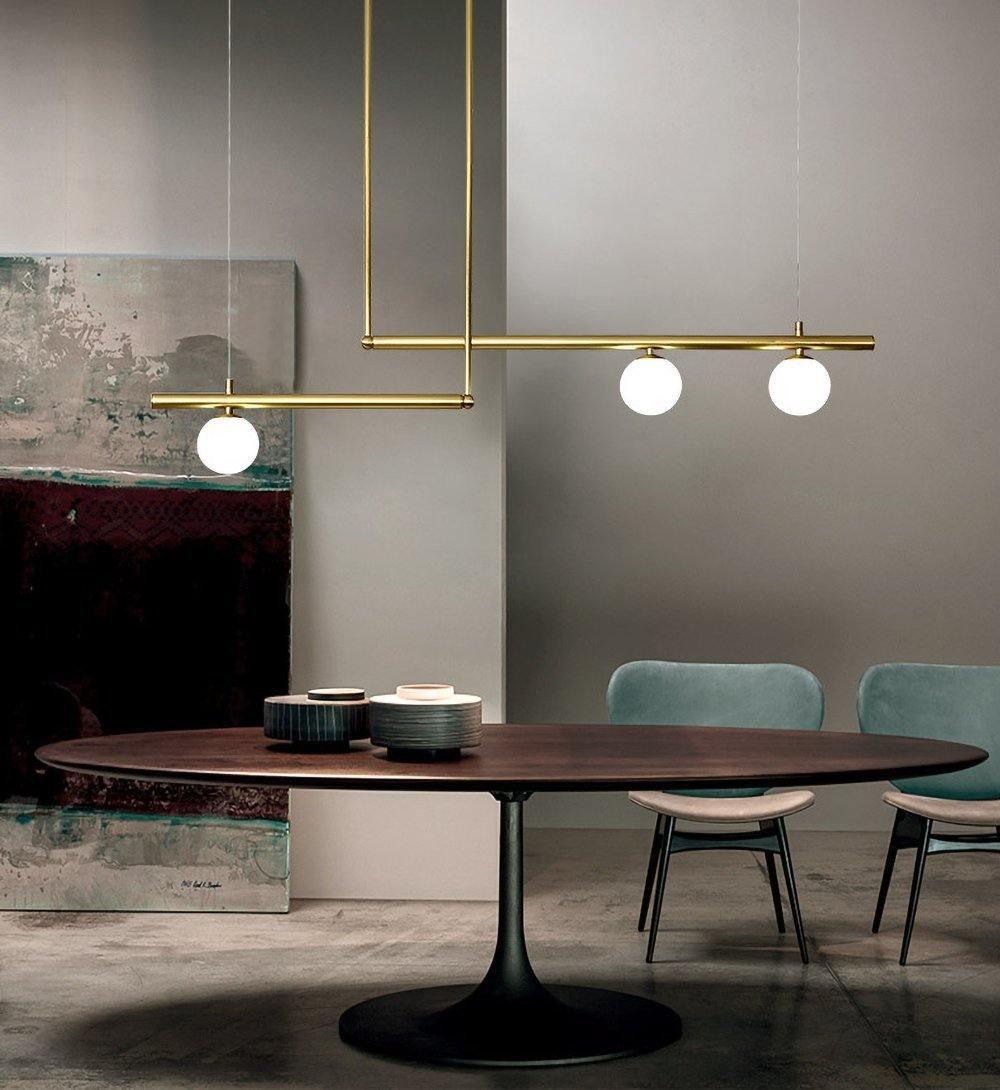 Solara Pendelleuchte Messing Linear Satellite Minimalistisch-Letslighting