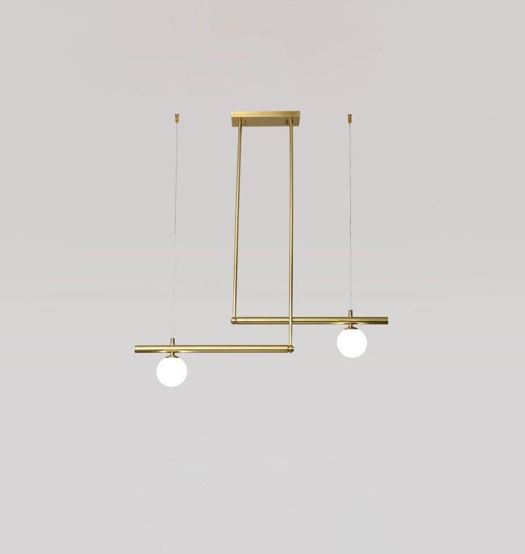 Solara Pendelleuchte Messing Linear Satellite Minimalistisch-Letslighting