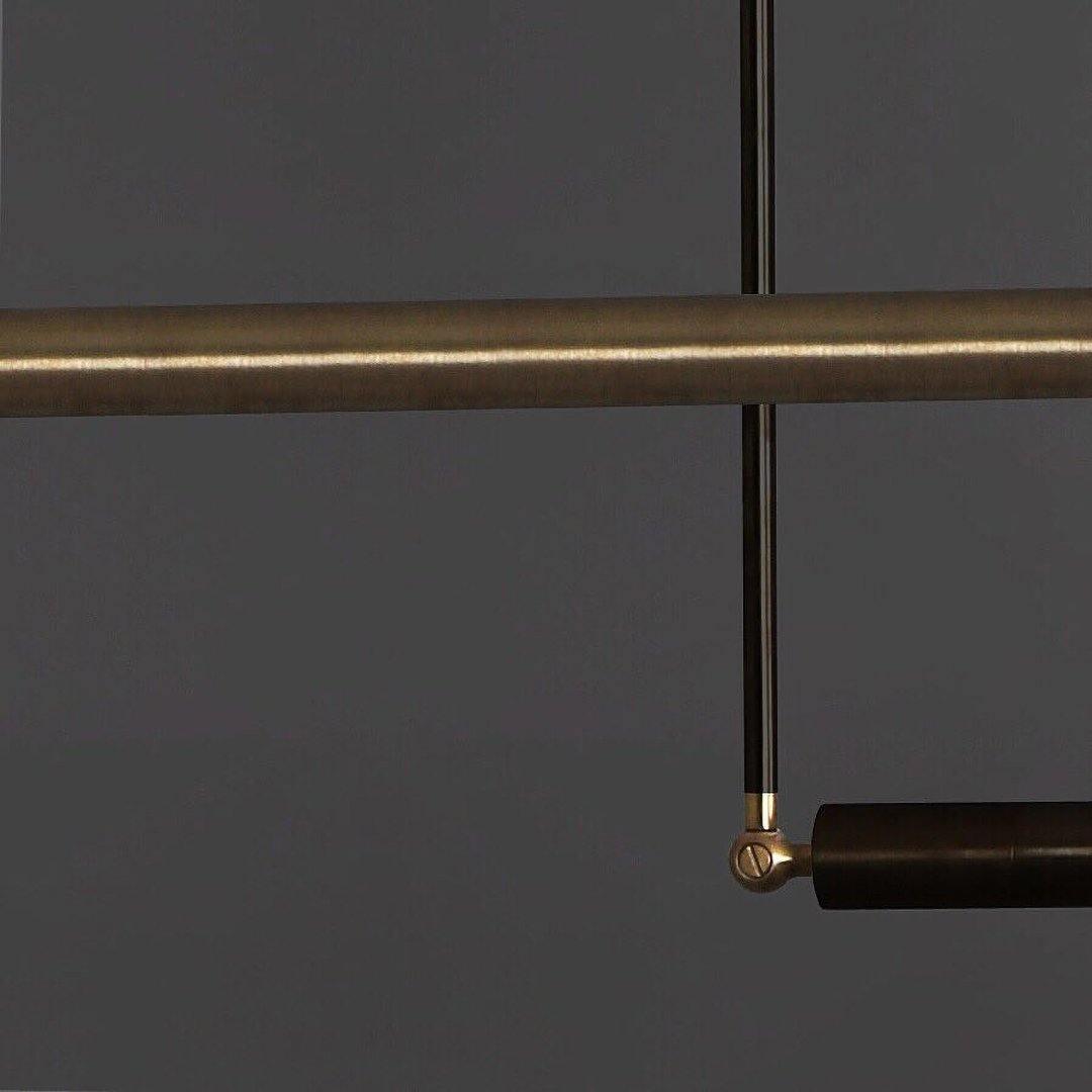 Solara Pendelleuchte Messing Linear Satellite Minimalistisch-Letslighting
