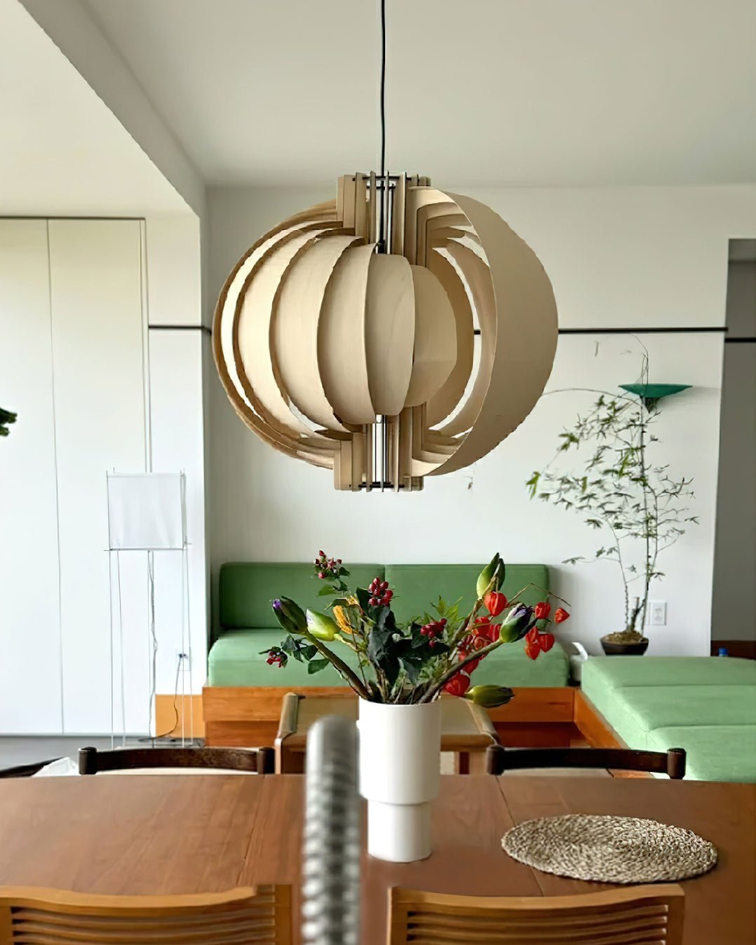 Ivraeus Premium Eleganz Ring Holz Pendelleuchte-Letslighting