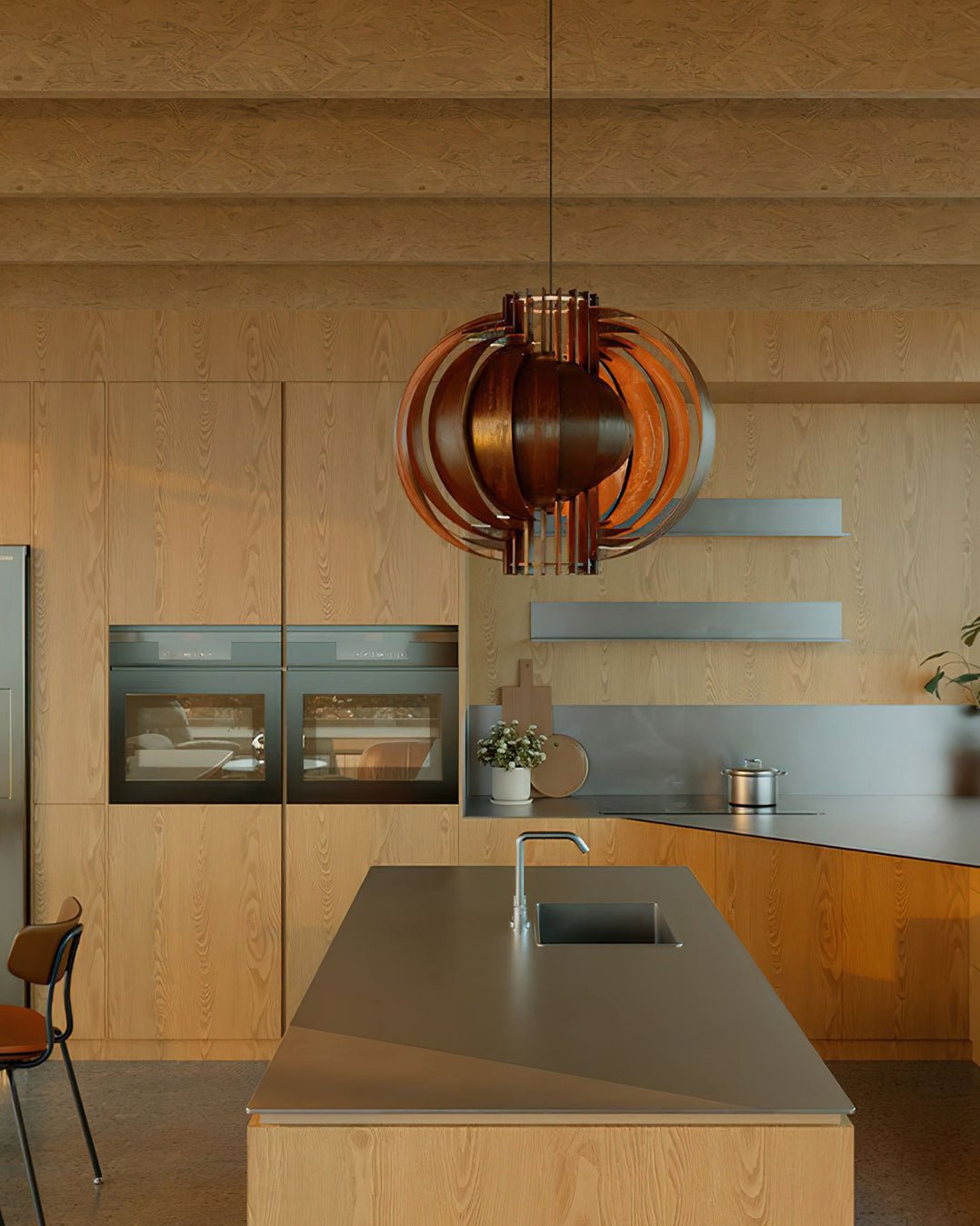 Ivraeus Premium Eleganz Ring Holz Pendelleuchte-Letslighting