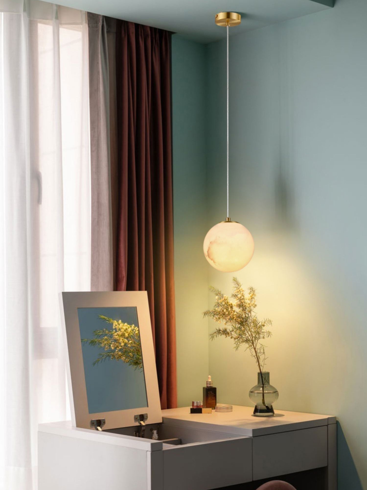 Uphaara Modern Minimalist Alabaster Pendant Light - Letslighting