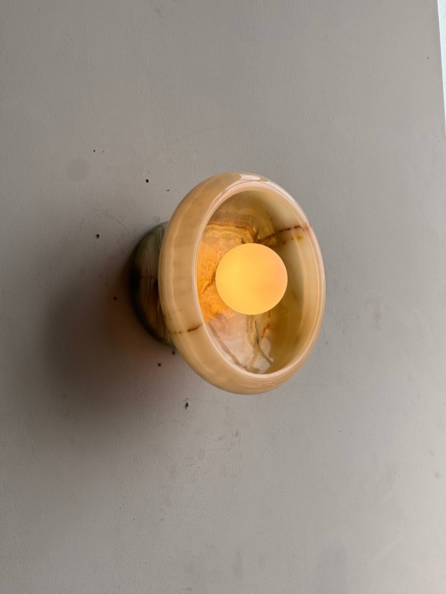 Piedra Modern Minimalist Marble Glass Wall Lamp - Letslighting