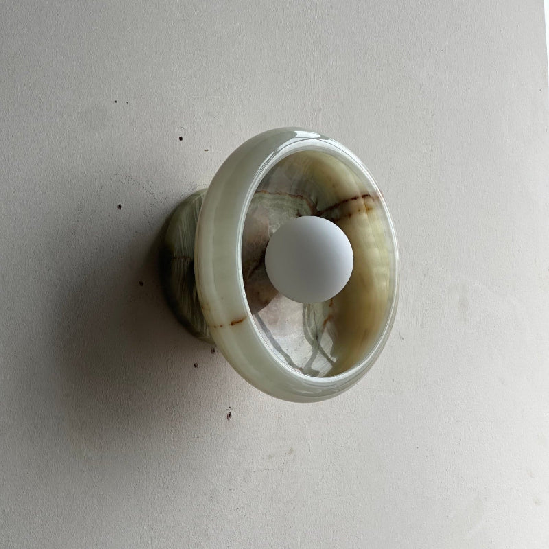 Piedra Modern Minimalist Marble Glass Wall Lamp - Letslighting