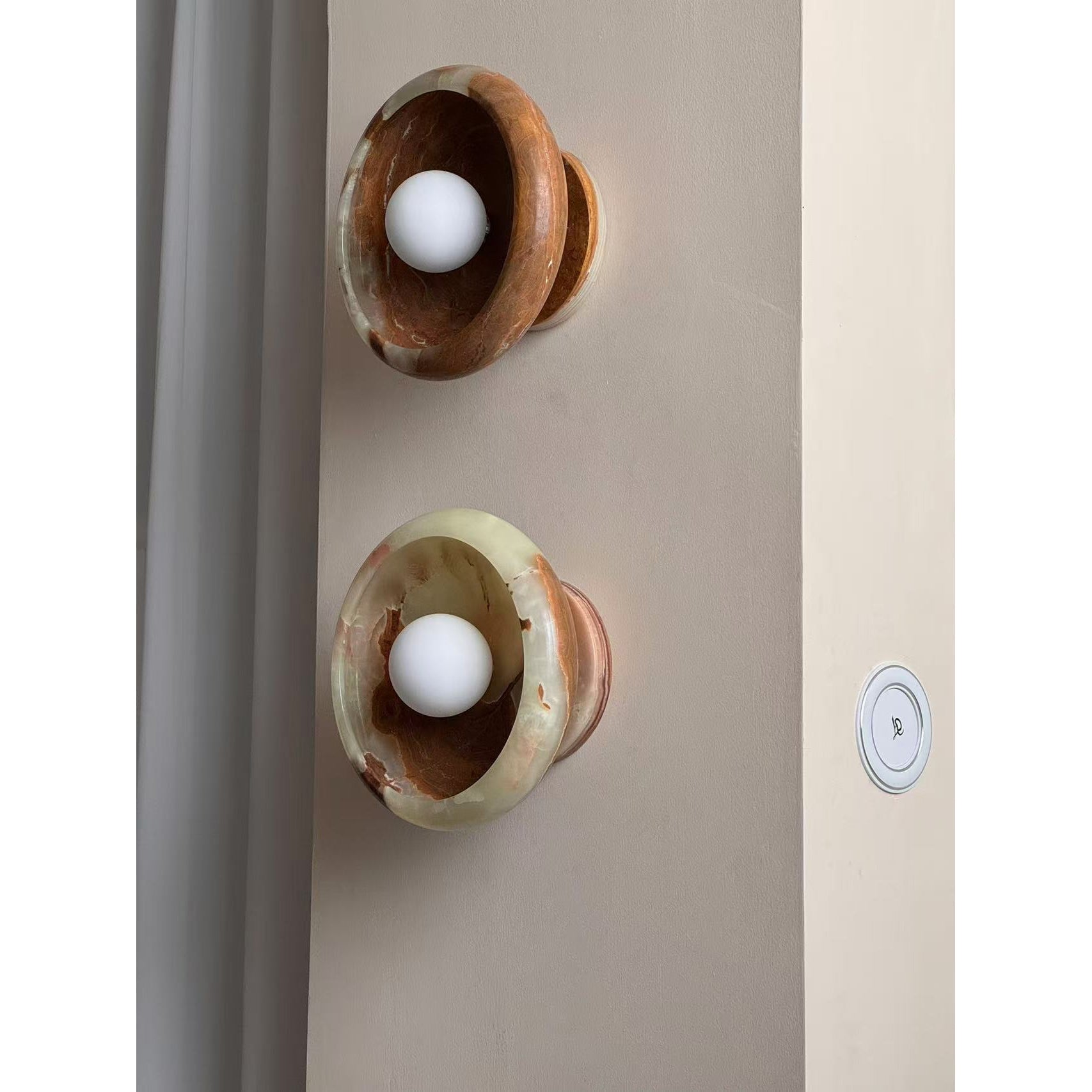 Piedra Modern Minimalist Marble Glass Wall Lamp - Letslighting