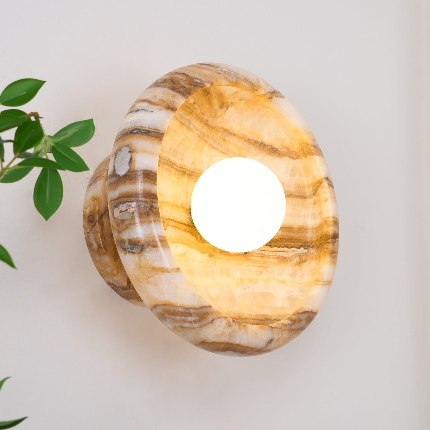 Onvix Wandleuchte aus Natur-Onyx-Letslighting