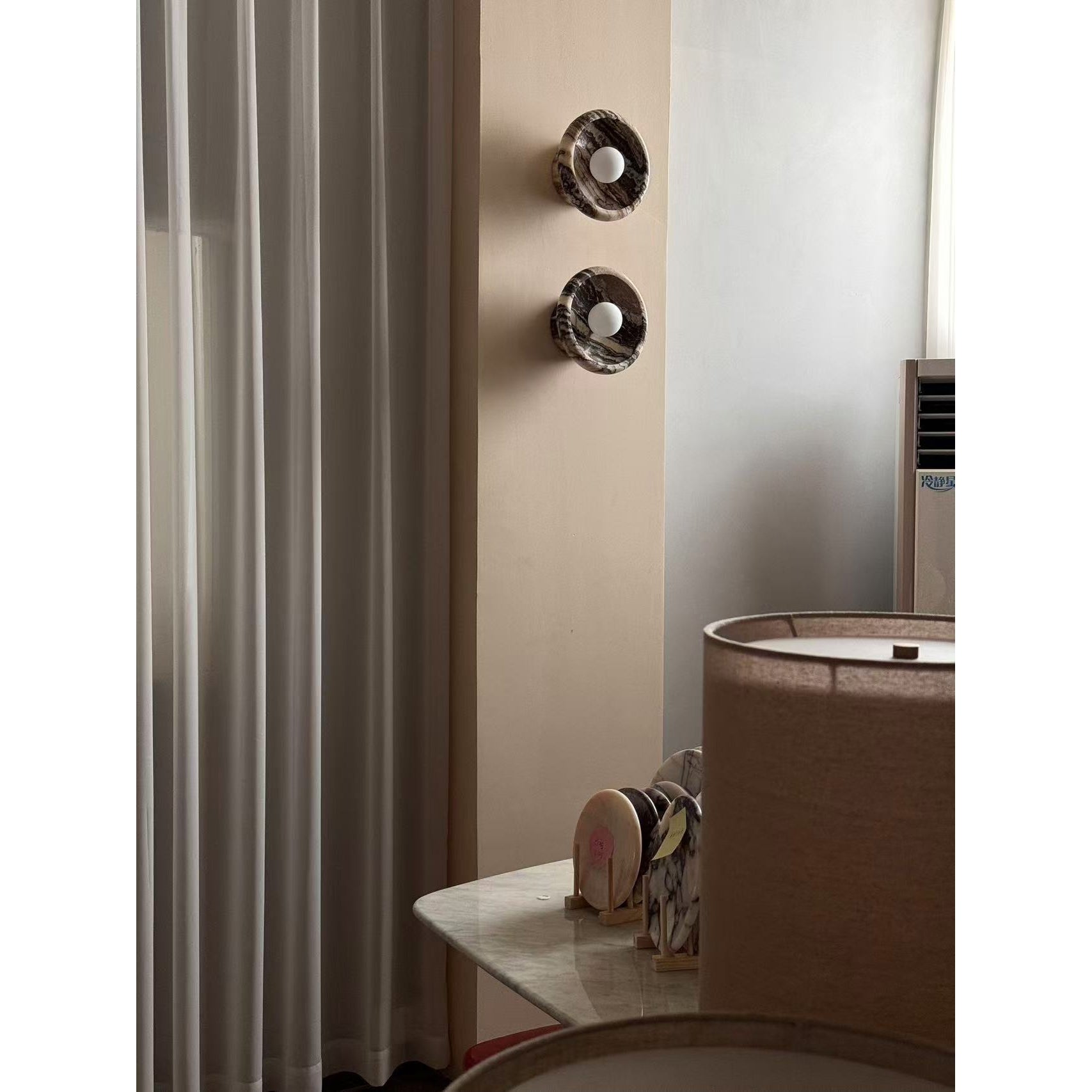 Piedra Modern Minimalist Marble Glass Wall Lamp - Letslighting