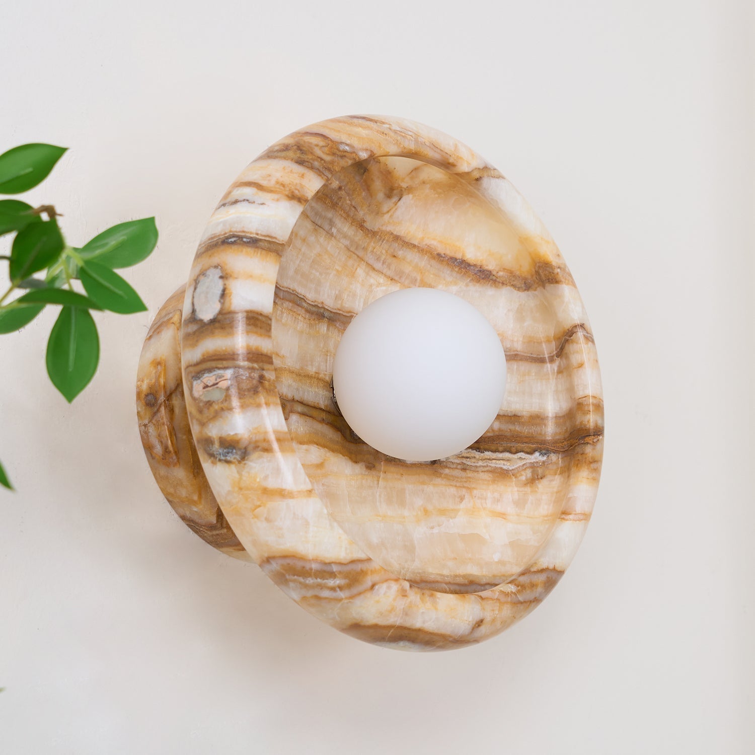 Onvix Wandleuchte aus Natur-Onyx-Letslighting