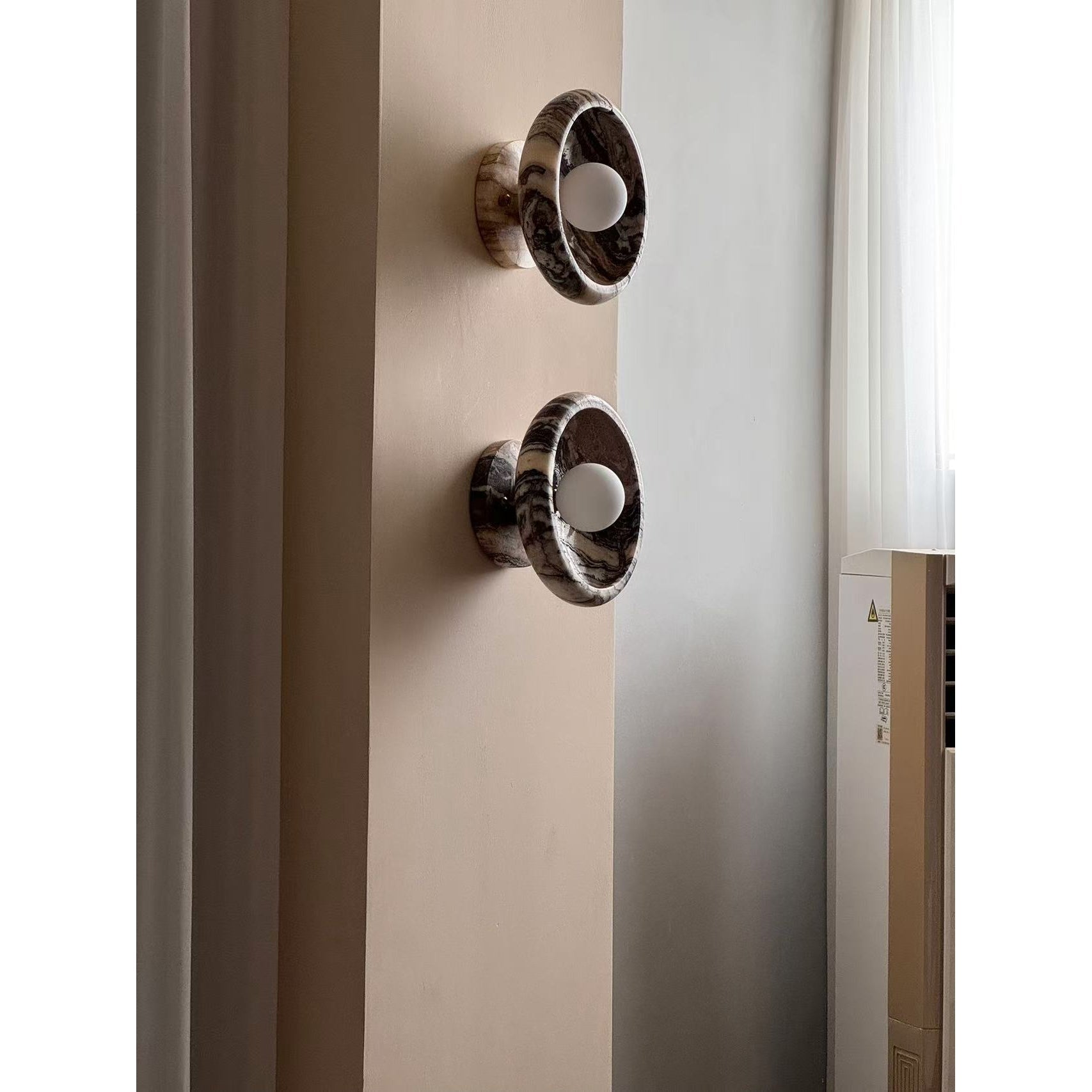 Piedra Modern Minimalist Marble Glass Wall Lamp - Letslighting