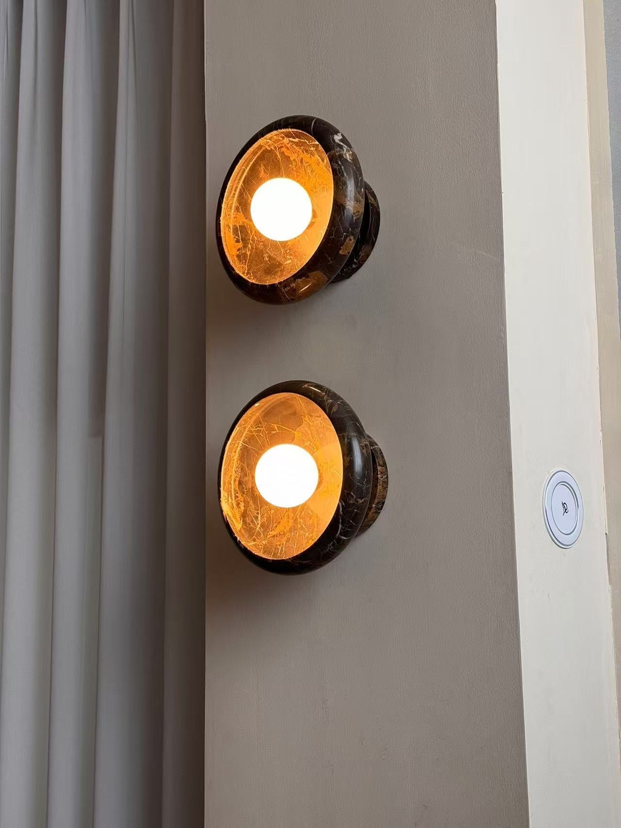 Piedra Modern Minimalist Marble Glass Wall Lamp - Letslighting