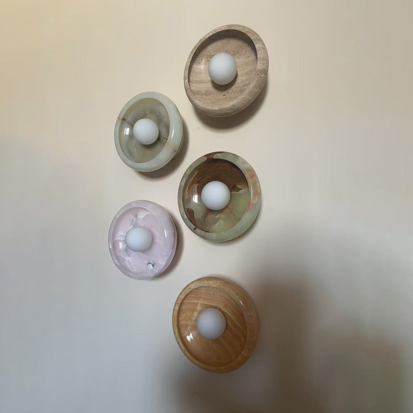 Piedra Modern Minimalist Marble Glass Wall Lamp - Letslighting