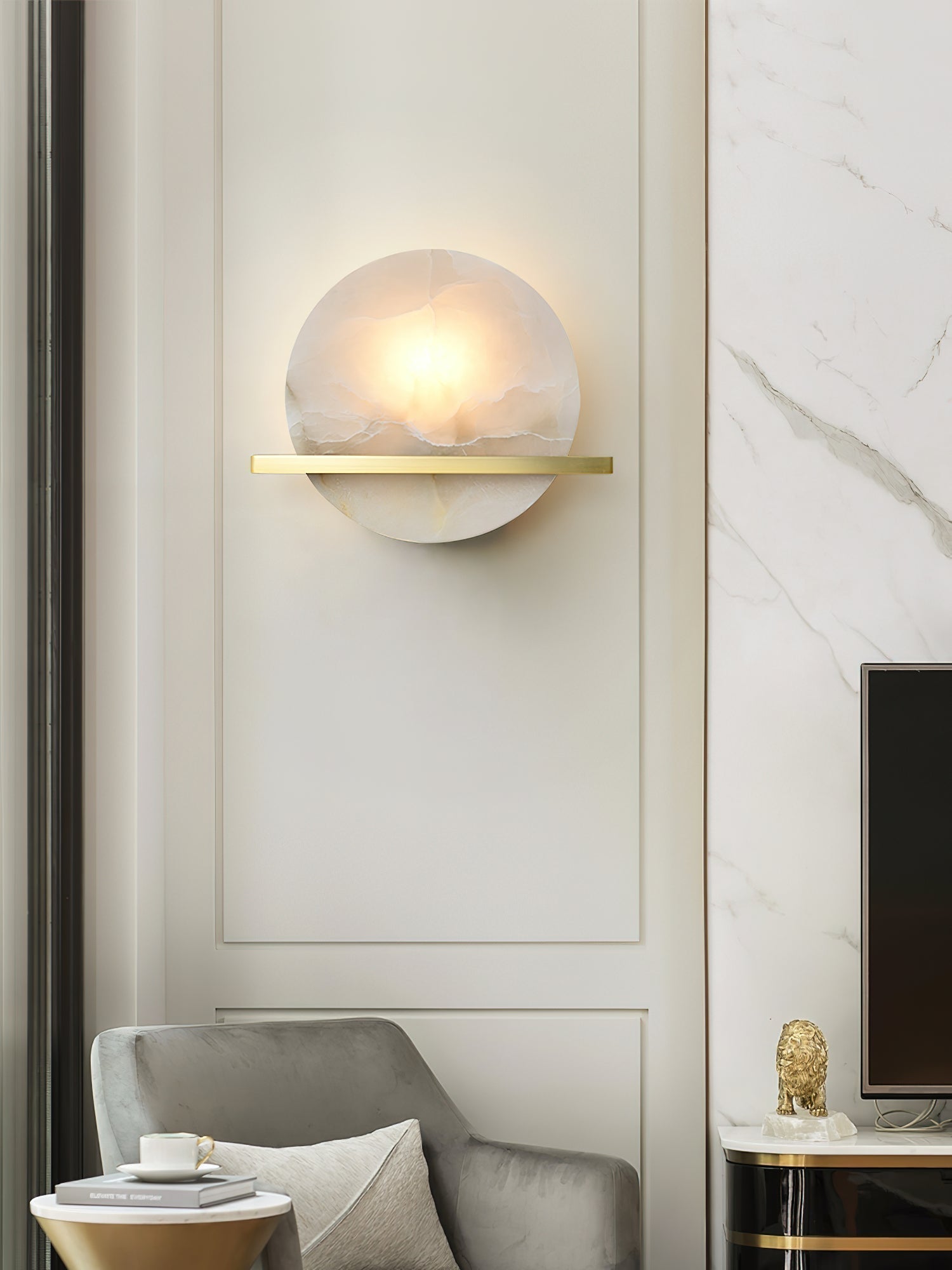 Vatalisra Modern Minimalist Alabaster Wall Lamp - Letslighting