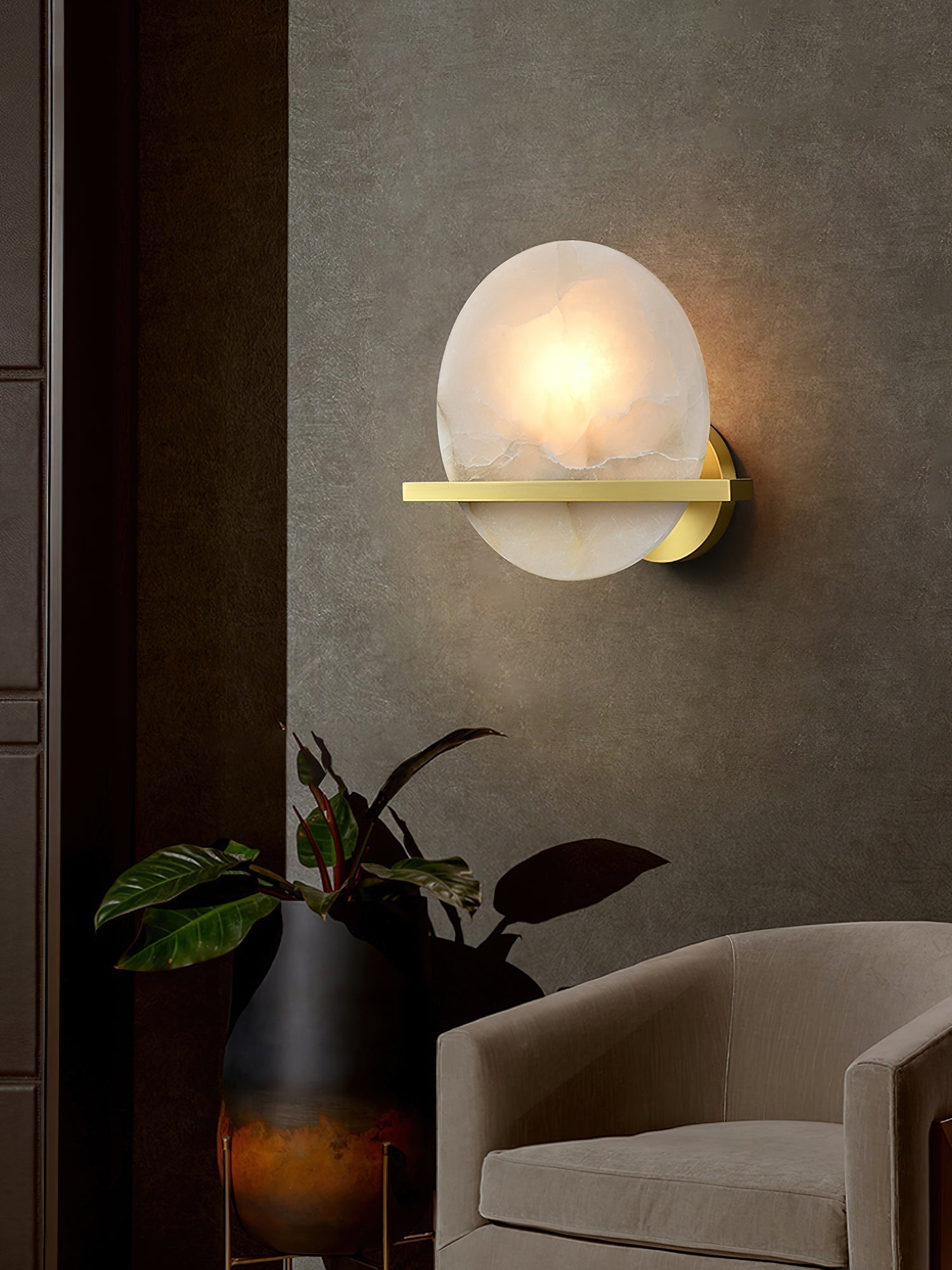 Vatalisra Modern Minimalist Alabaster Wall Lamp - Letslighting