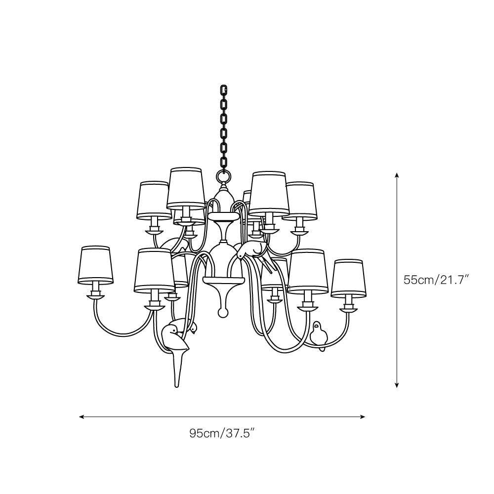 Avcarora Postmoderner Luxus-Stoff-Kronleuchter-Letslighting