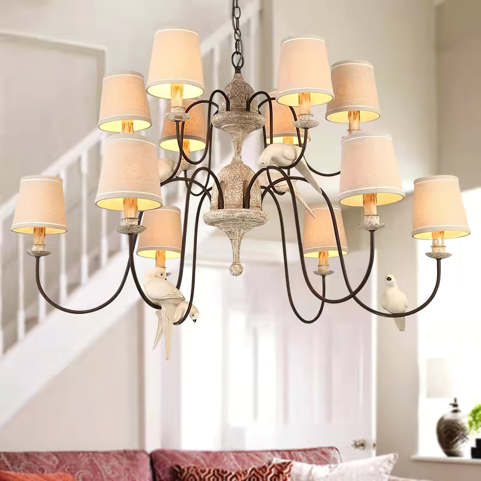 Avcarora Postmoderner Luxus-Stoff-Kronleuchter-Letslighting