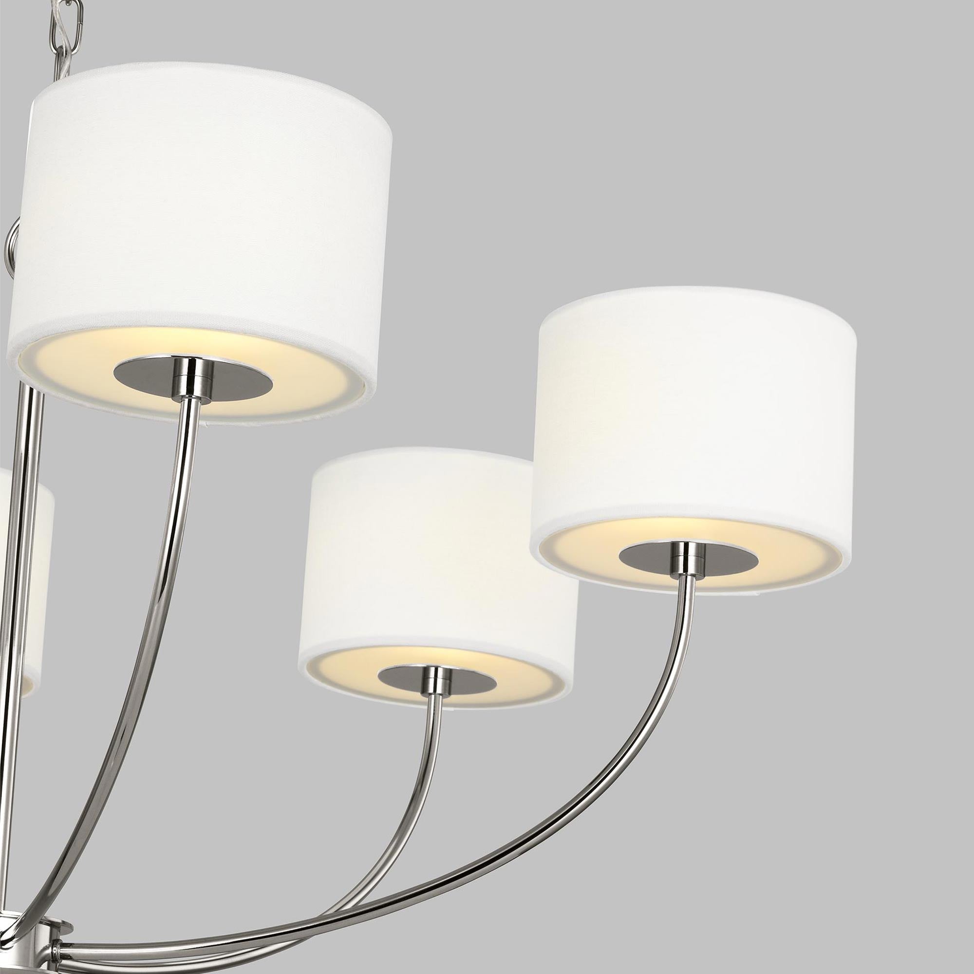 Mycaren Industrieller Vintage Kronleuchter aus Messing mit Stoffbezug-Letslighting