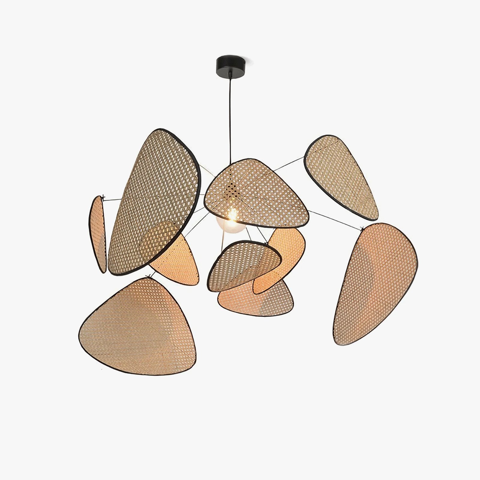 Lustra Kronleuchter Schirm Cannage Suspension Retro-Letslighting