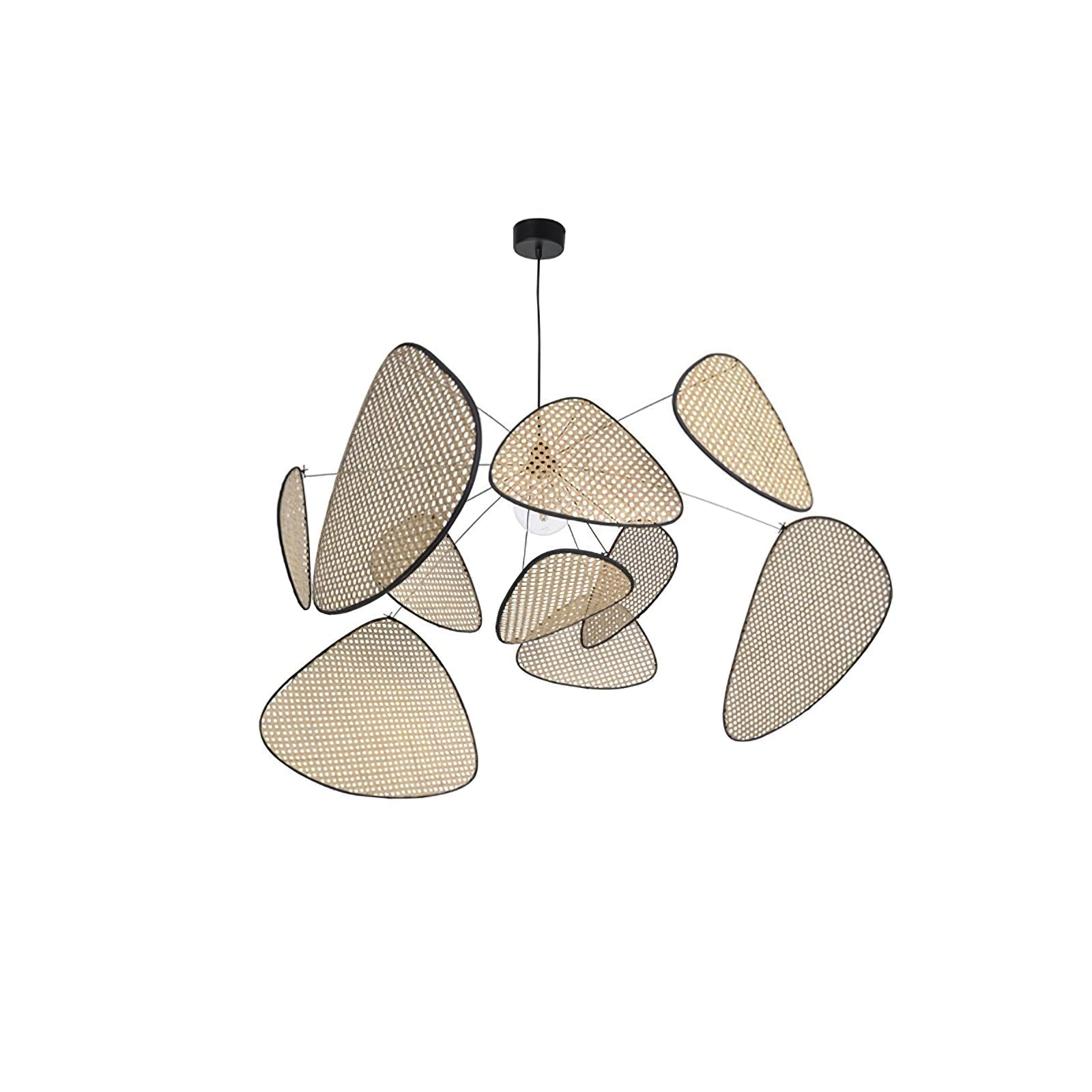 Lustra Kronleuchter Schirm Cannage Suspension Retro-Letslighting
