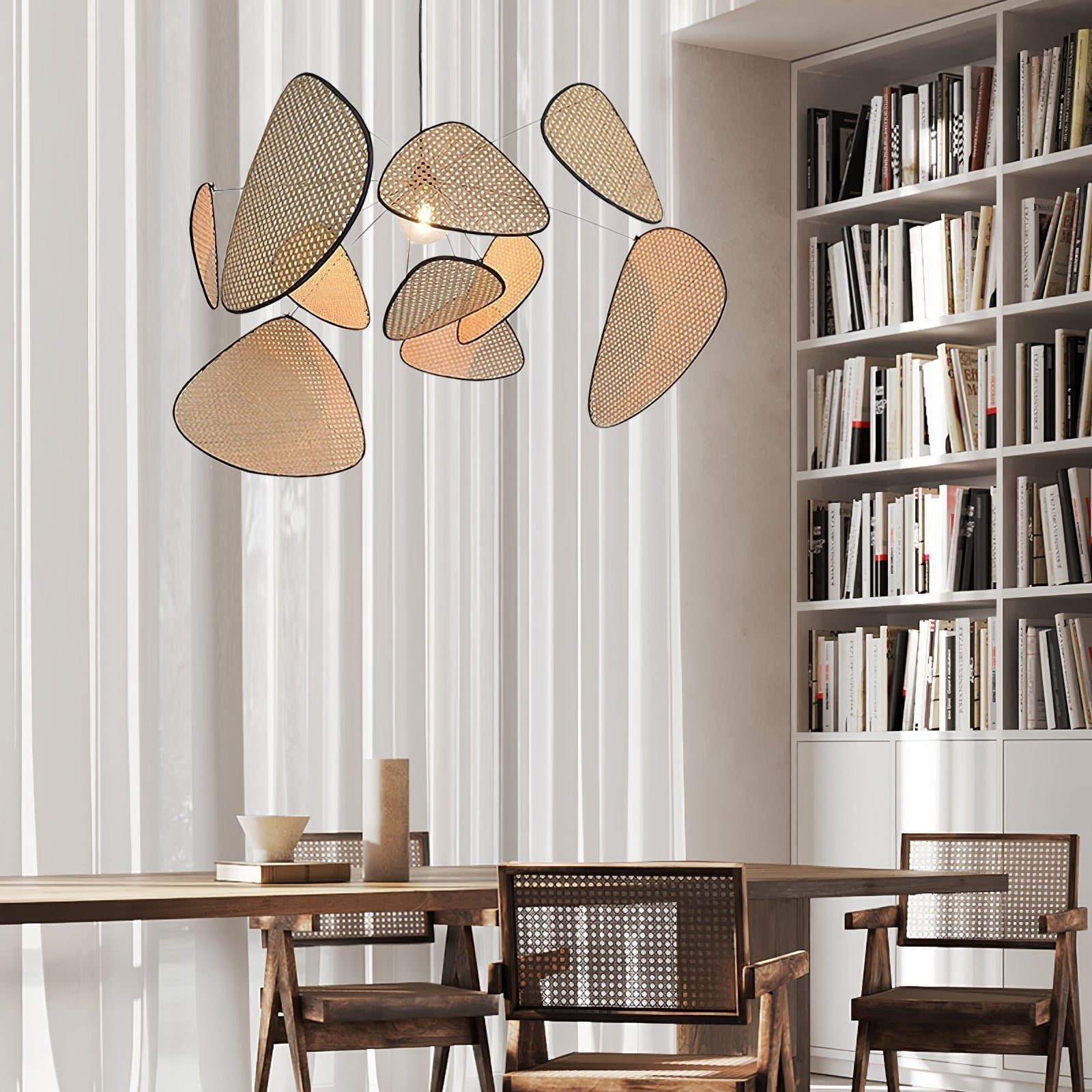 Lustra Kronleuchter Schirm Cannage Suspension Retro-Letslighting
