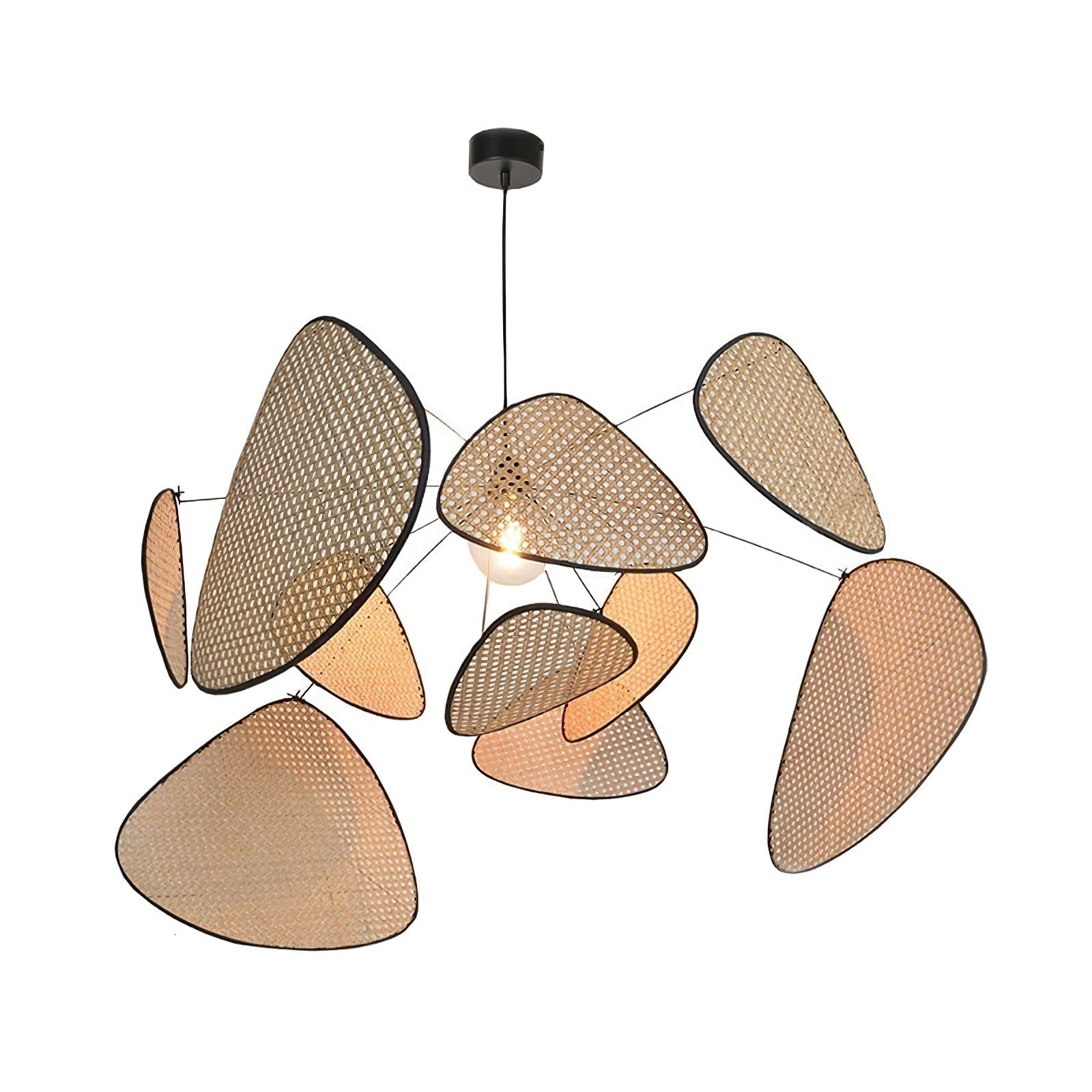 Lustra Kronleuchter Schirm Cannage Suspension Retro-Letslighting