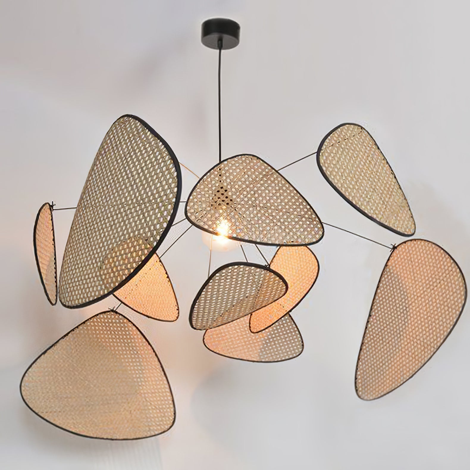 Lustra Kronleuchter Schirm Cannage Suspension Retro-Letslighting