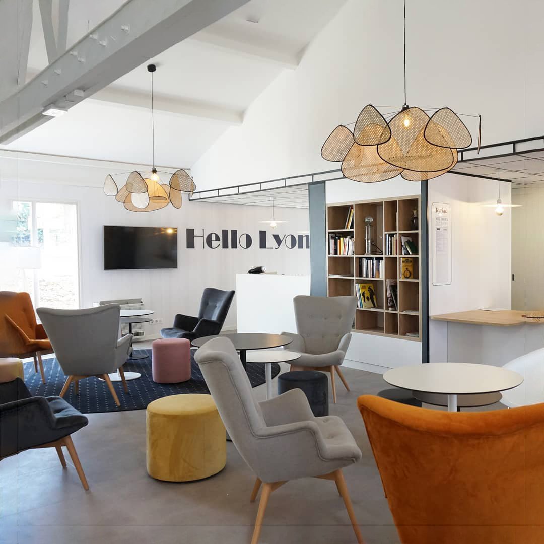Lustra Kronleuchter Schirm Cannage Suspension Retro-Letslighting