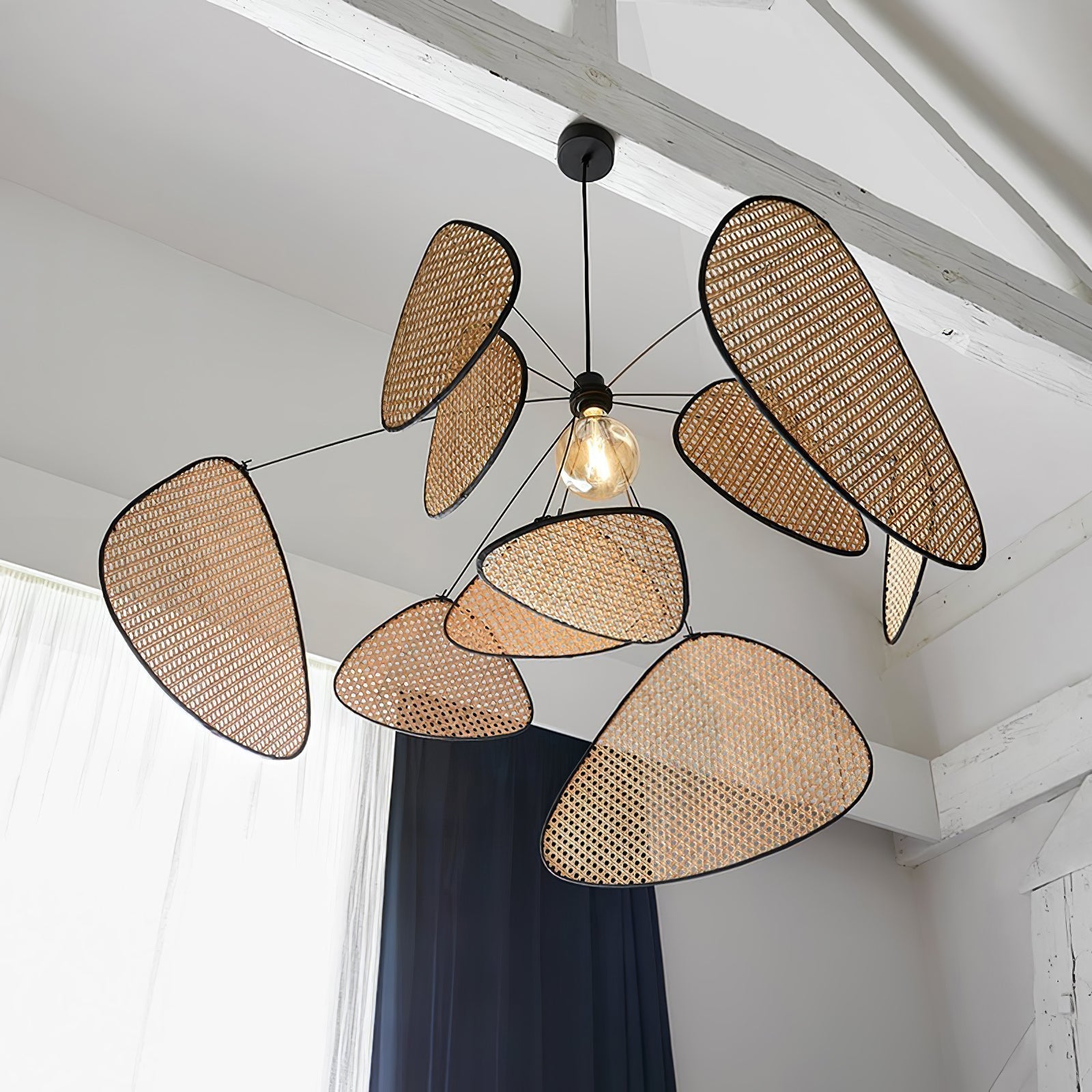 Lustra Kronleuchter Schirm Cannage Suspension Retro-Letslighting