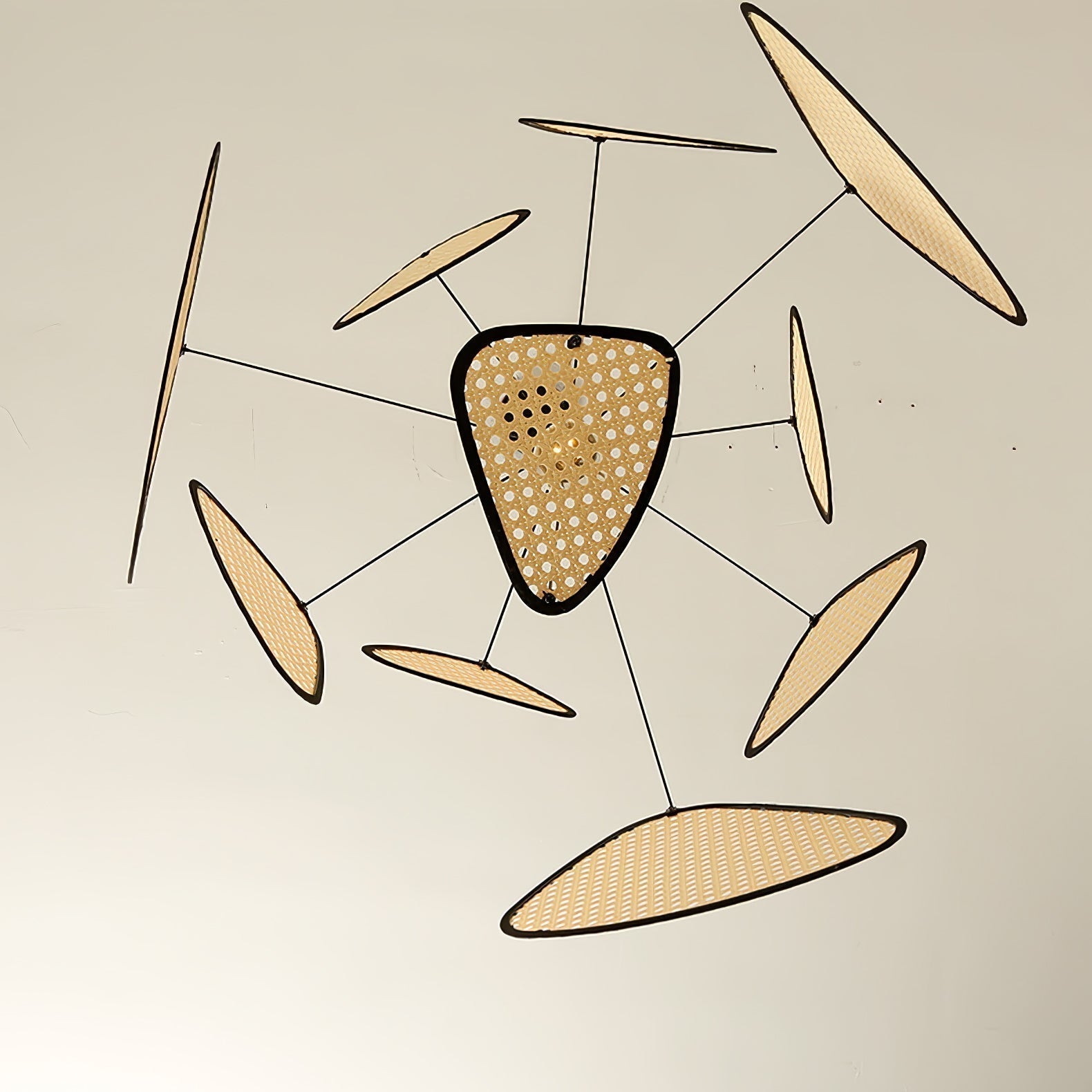 Lustra Kronleuchter Schirm Cannage Suspension Retro-Letslighting