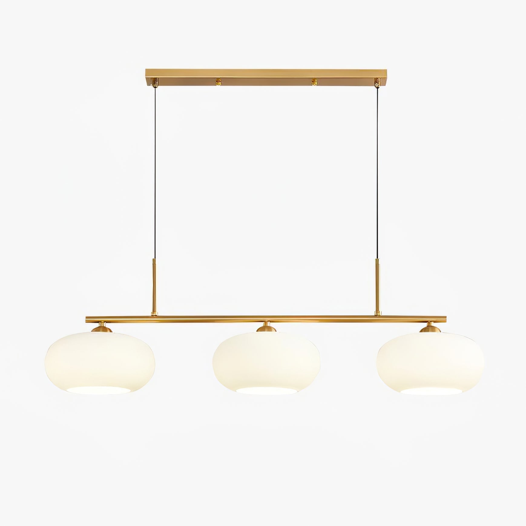 Candy Cremefarbene Cluster-Pendelleuchte 3-Flammig