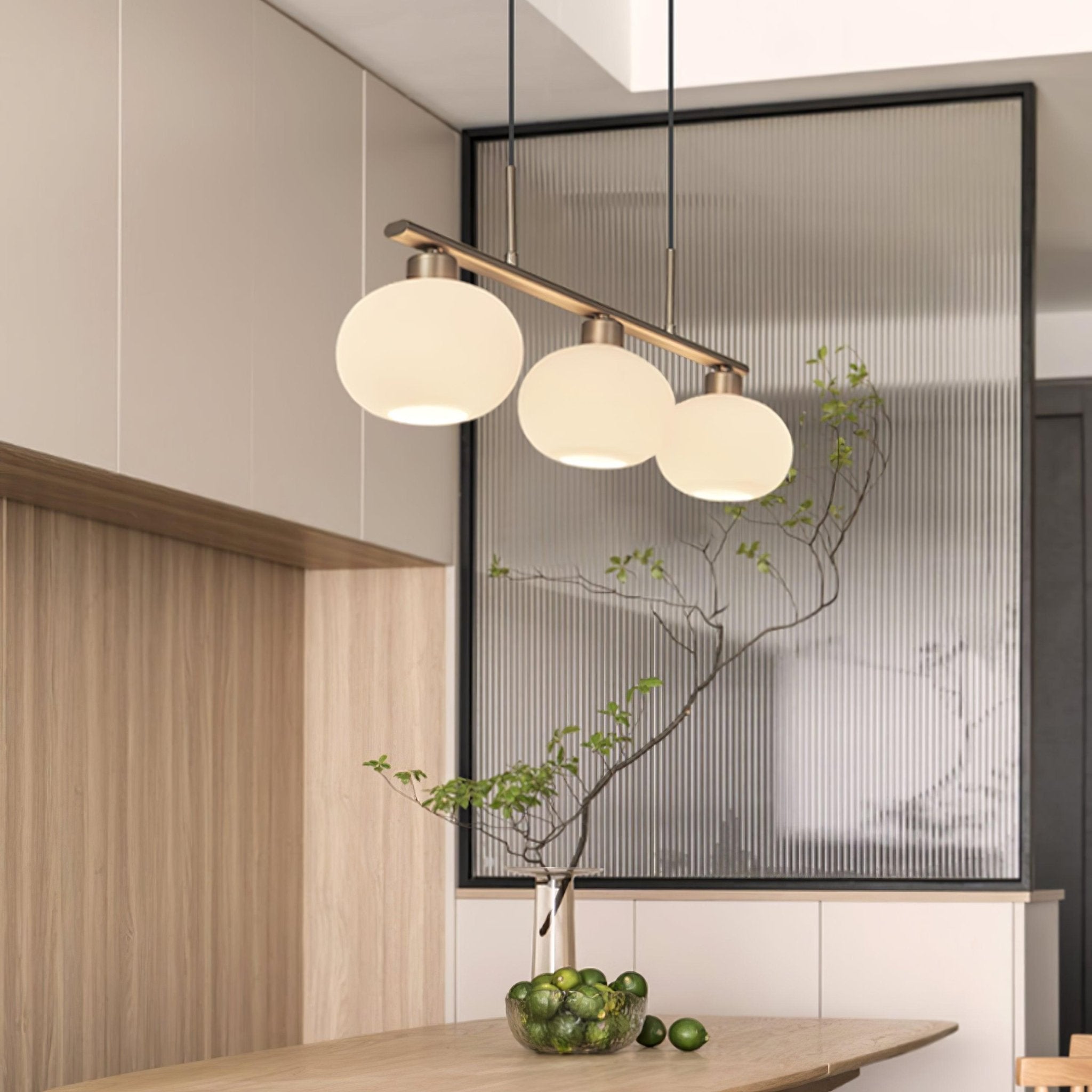 Lustra Pendelleuchte 3-Licht Kugelförmig Linear-Letslighting