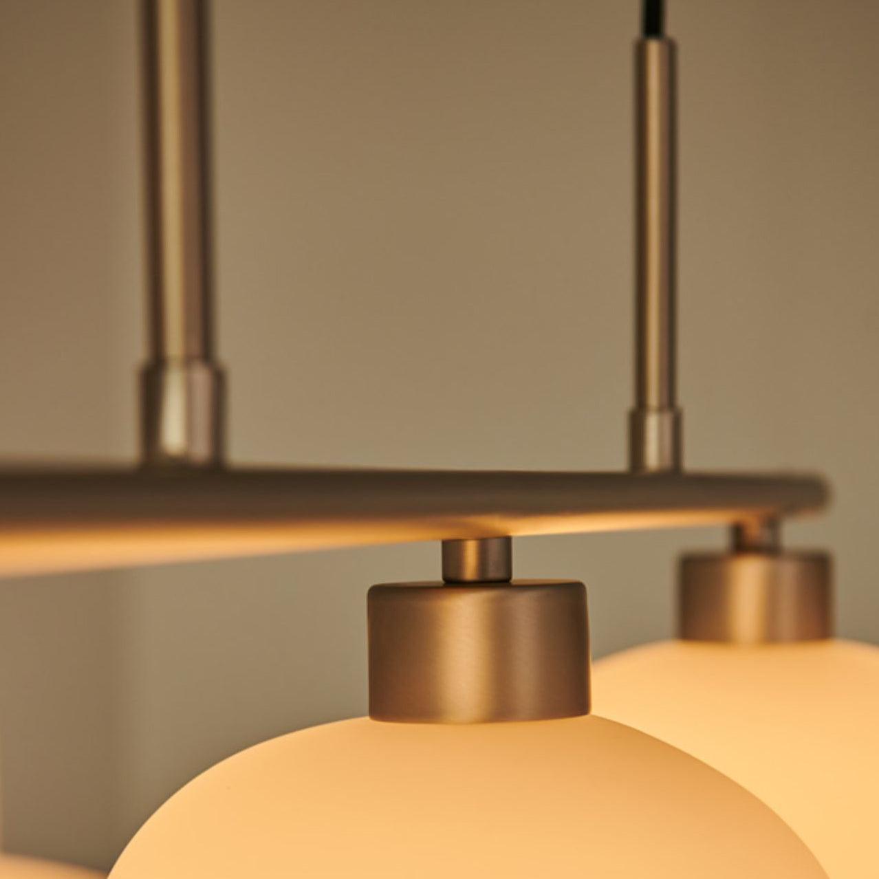 Candy Cremefarbene Cluster-Pendelleuchte 3-Flammig