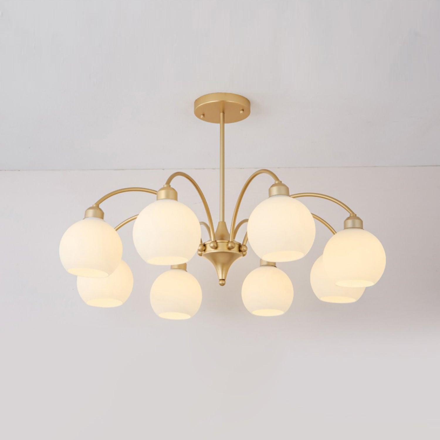Lustra Kronleuchter Skulptural Glas Gold Modern 8-armig-Letslighting