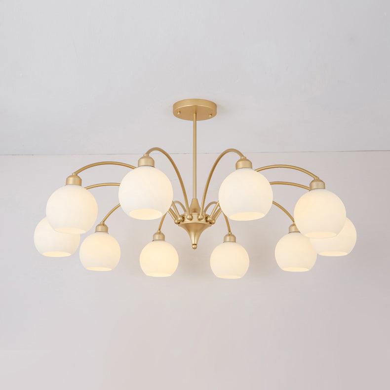Lustra Kronleuchter Skulptural Glas Gold Modern 8-armig-Letslighting