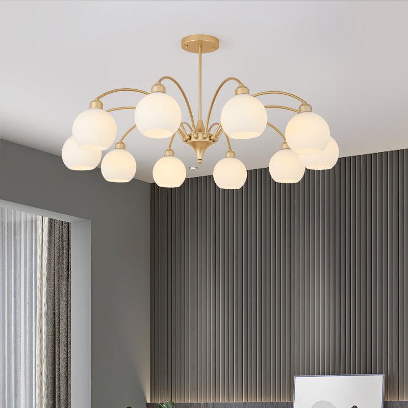 Lustra Kronleuchter Skulptural Glas Gold Modern 8-armig-Letslighting