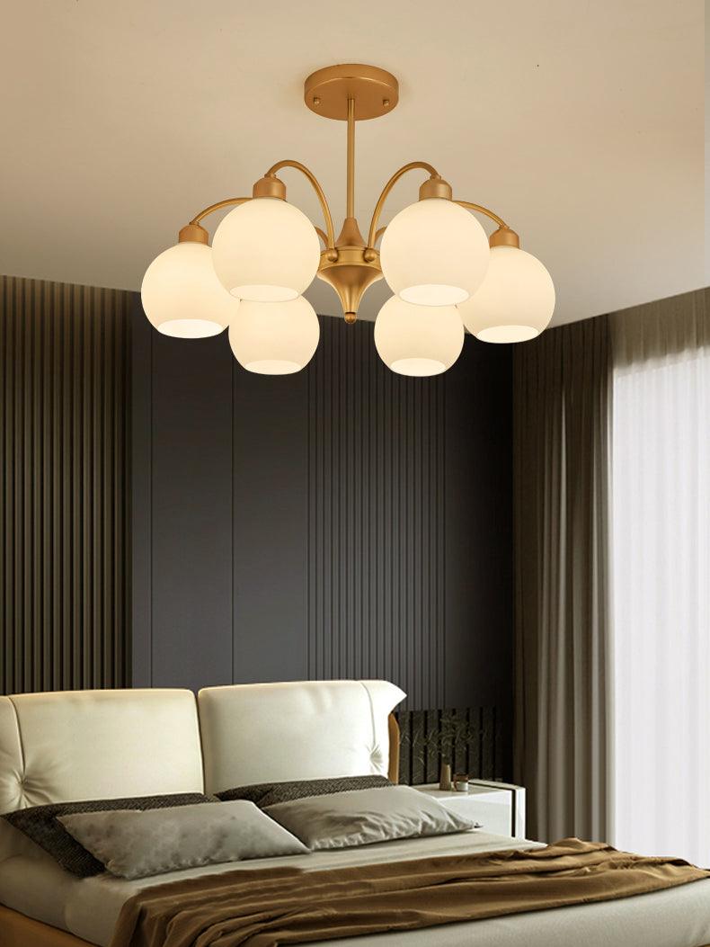 Lustra Kronleuchter Skulptural Glas Gold Modern 8-armig-Letslighting