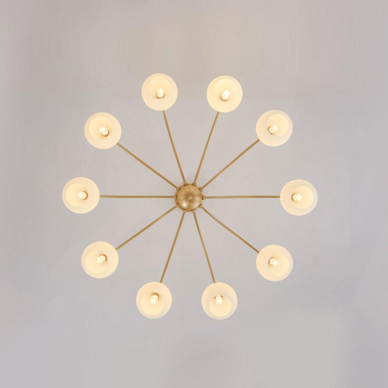 Lustra Kronleuchter Skulptural Glas Gold Modern 8-armig-Letslighting