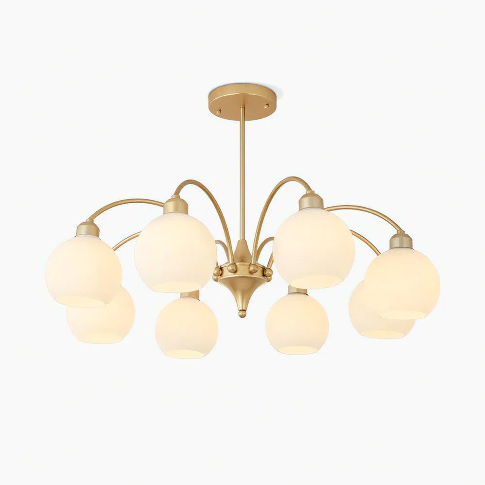 Lustra Kronleuchter Skulptural Glas Gold Modern 8-armig-Letslighting