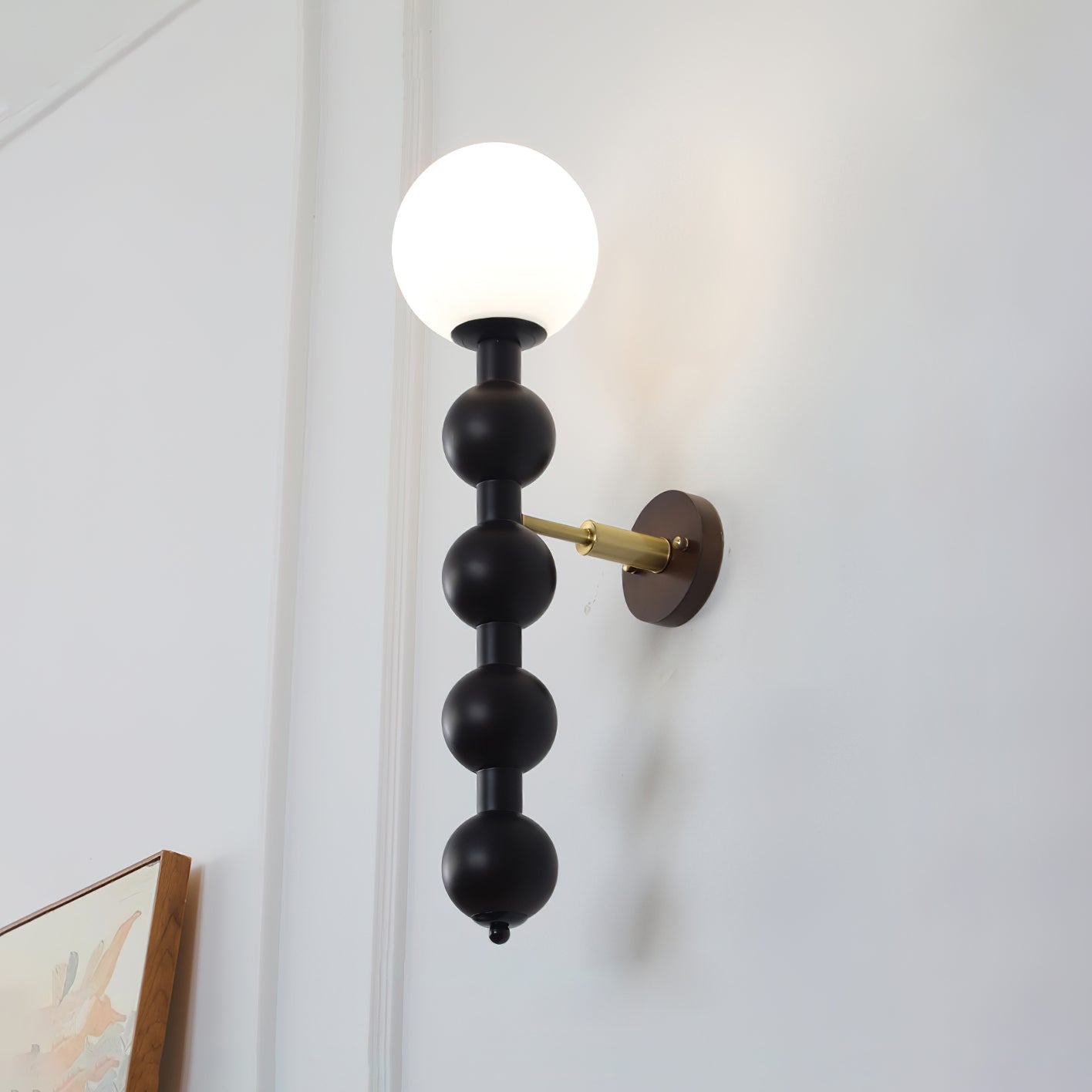 Wall Lamp Gourd in Metal Wood and Glass Modern Style - Letslighting