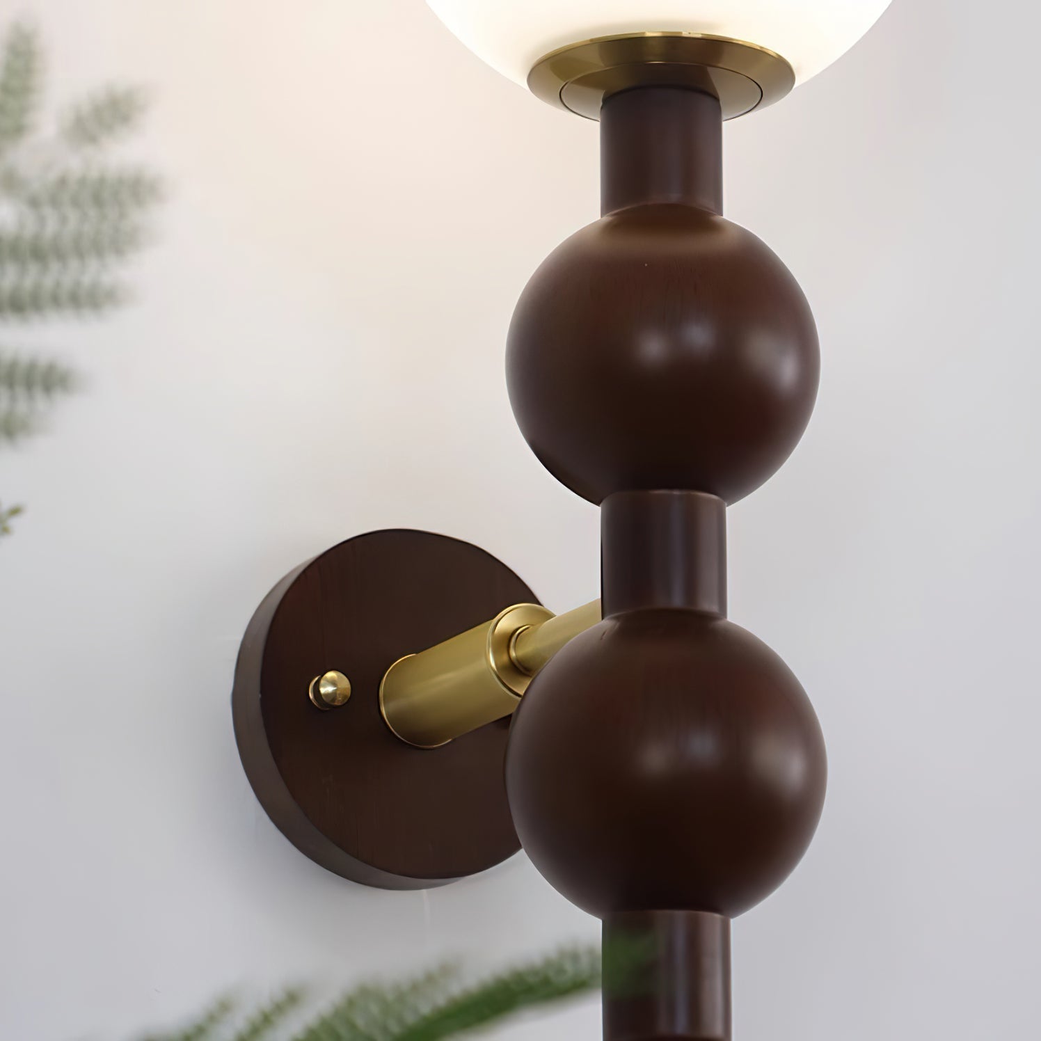 Wall Lamp Gourd in Metal Wood and Glass Modern Style - Letslighting