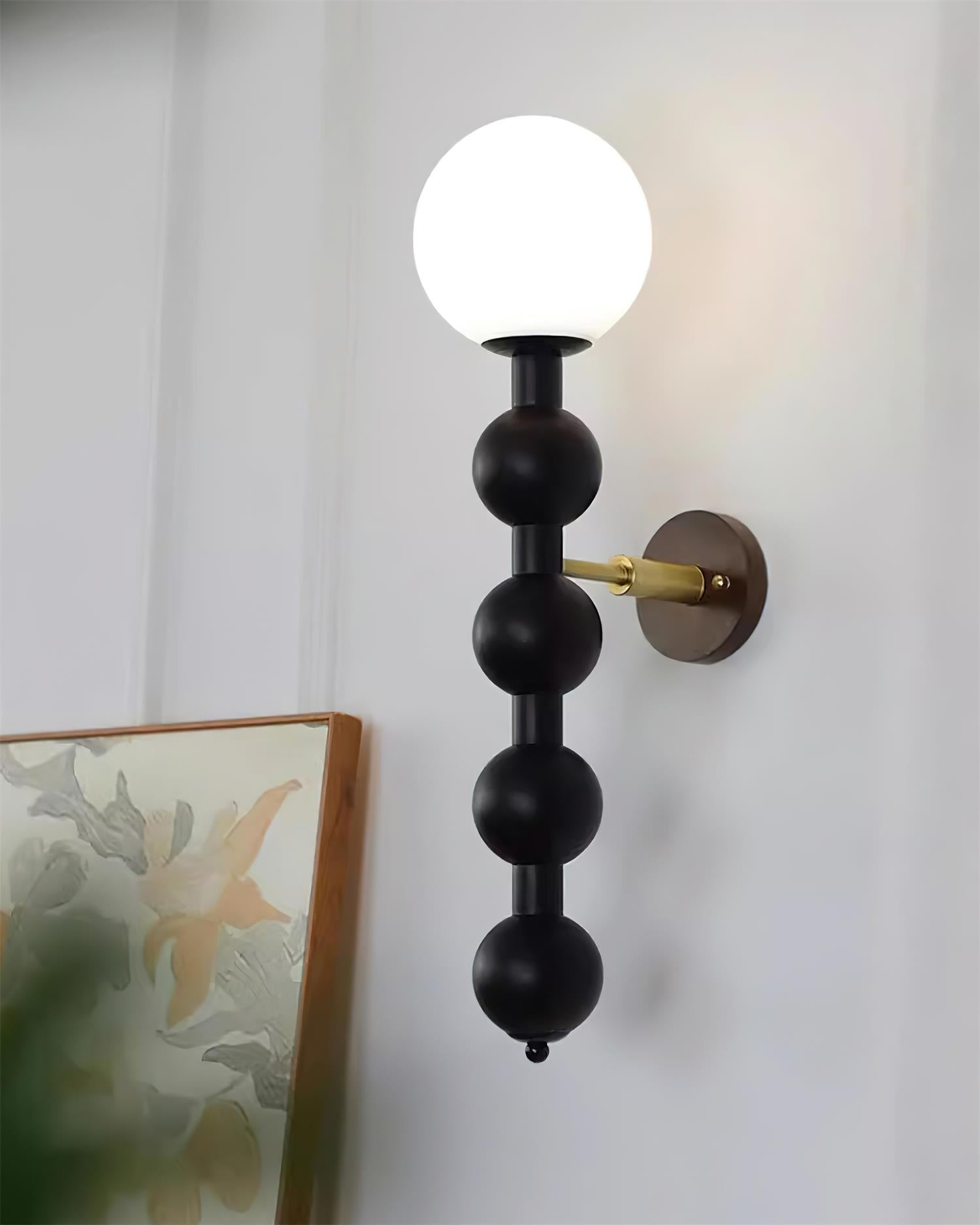 Wall Lamp Gourd in Metal Wood and Glass Modern Style - Letslighting