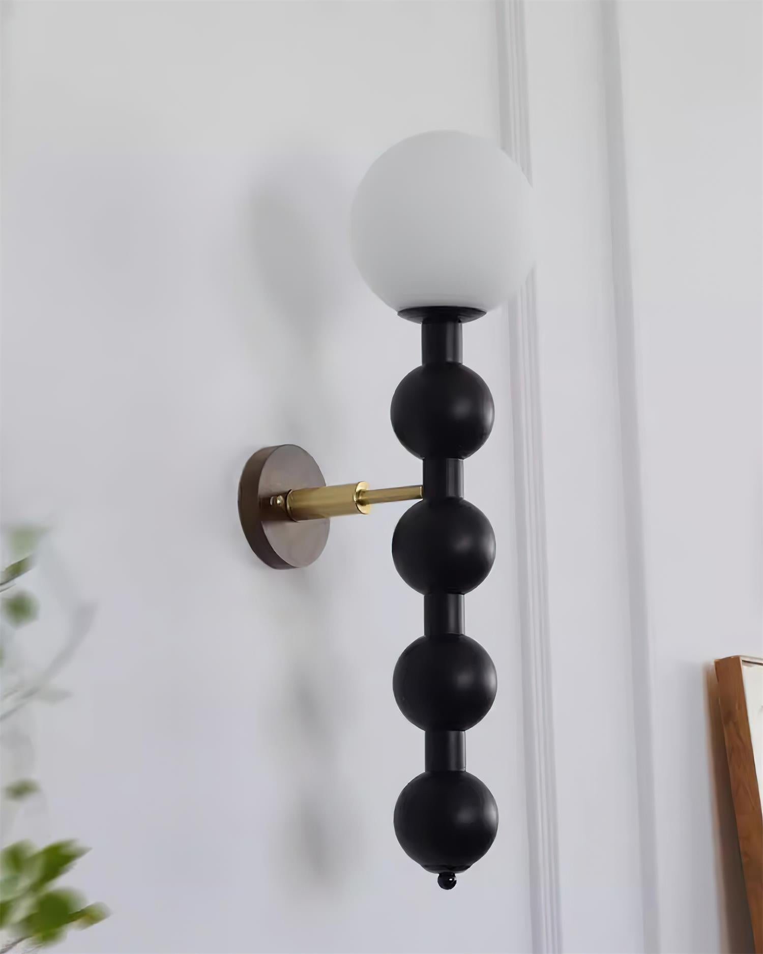 Wall Lamp Gourd in Metal Wood and Glass Modern Style - Letslighting