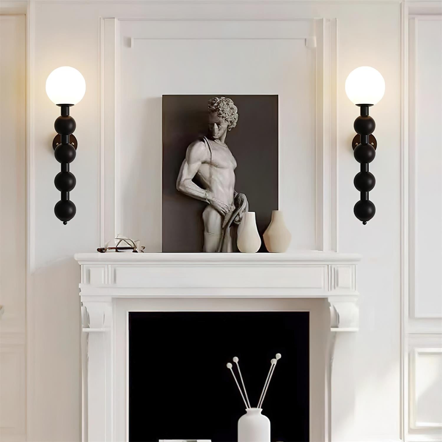 Wall Lamp Gourd in Metal Wood and Glass Modern Style - Letslighting